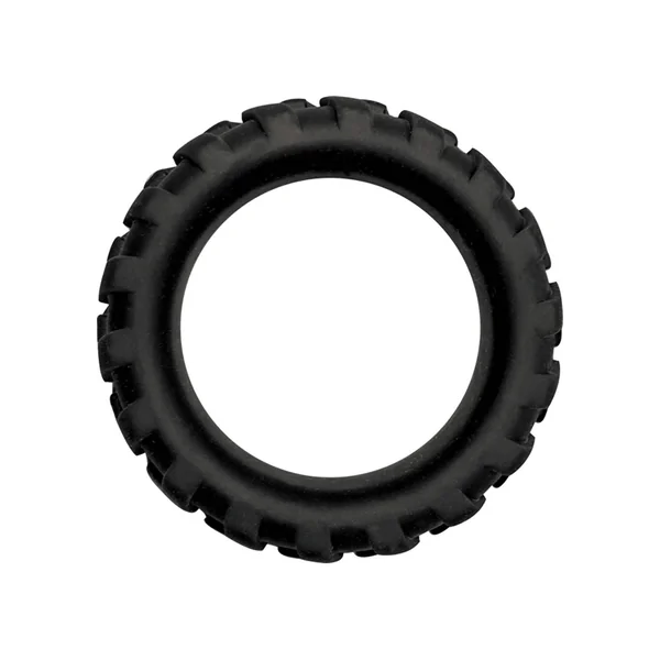 Mack Tuff Large Tire Silicone Cock Ring Waterproof Black 1.45 Inch Diameter