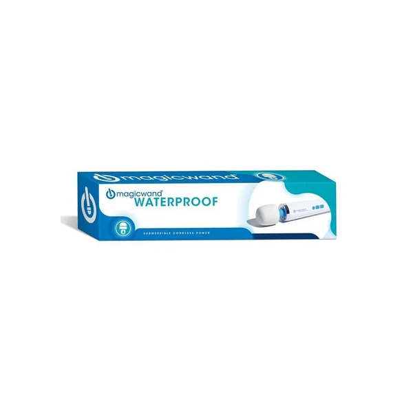 Magic Wand Plus HV-360 Waterproof Rechargeable Multispeed Vibration Massager - White/Blue Manufacturer: Magic Wand
