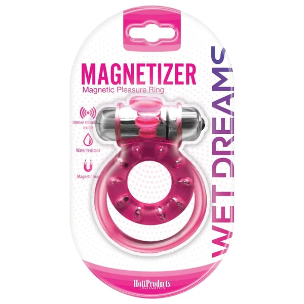 Magnetized Cockring Intense Stimulation Water Resistant Pink