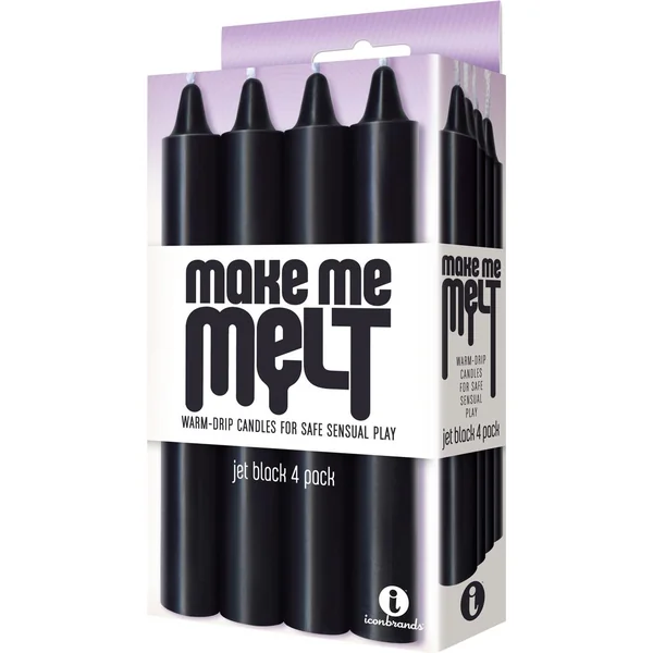 Make Me Melt Warm Drip Candles Jet Black 4 Pack