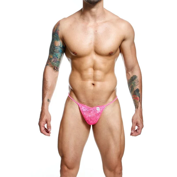 Male Basics - Lace Thong - Pink - MBL27