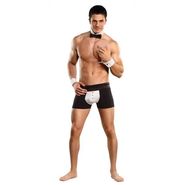 Male Power Butt-ler Costume S/M Black
