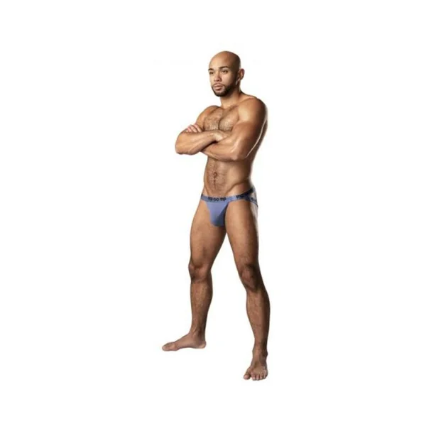 Male Power Infinite Comfort Amplifying Strappy Jock Periwinkle