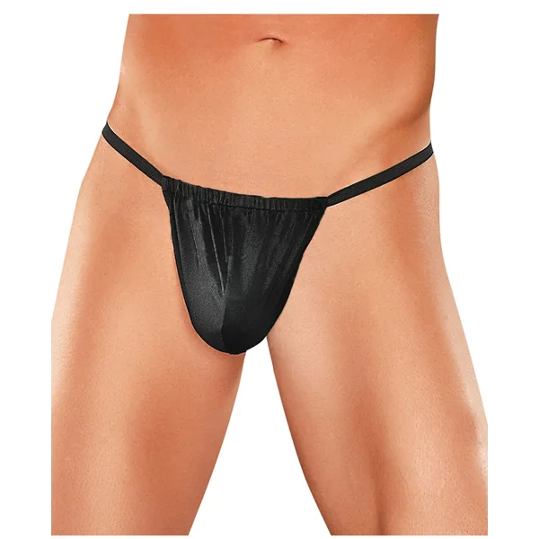 Male Power Nylon Lycra Pouch Thong Black O/S
