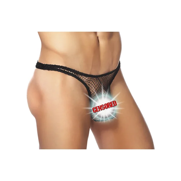 Male Power Stretch Bong Thong Small Medium Black