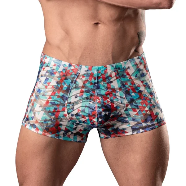 Male Power Your Lace Or Mine Pouch Short Geometric M