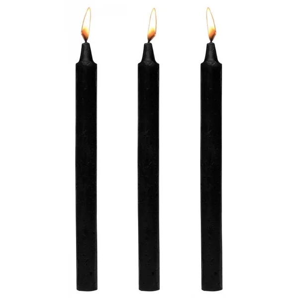 Master Series Dark Drippers Fetish Drip Candle Set Of 3 Black