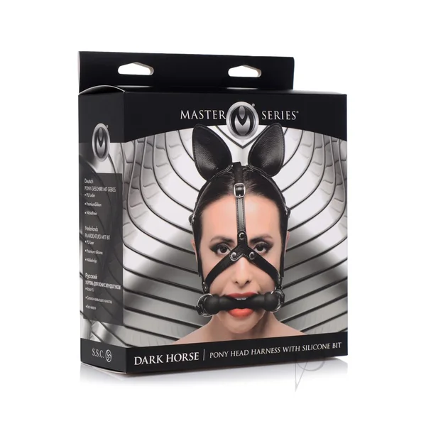 Master Series Dark Horse Pony Head with Silicone Bit - Black