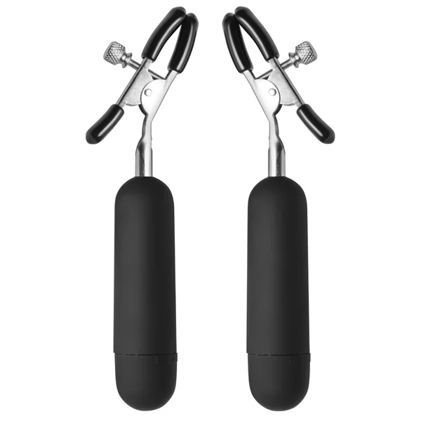 Master Series Dark Passion Vibrating Nipple Clamps
