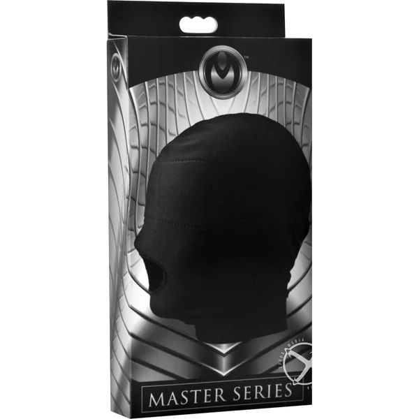 Master Series Disguise Open Mouth Hood with Padded Blindfold