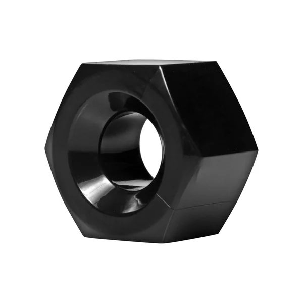 Master Series Hex Cock Ring And Ball Stretcher Black