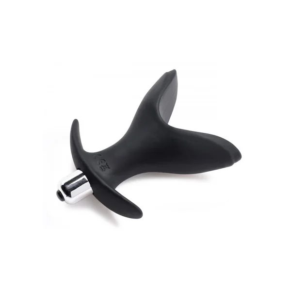 Master Series Mini Ass Anchor 2.0 Vibrating Silicone Anal Plug - Black