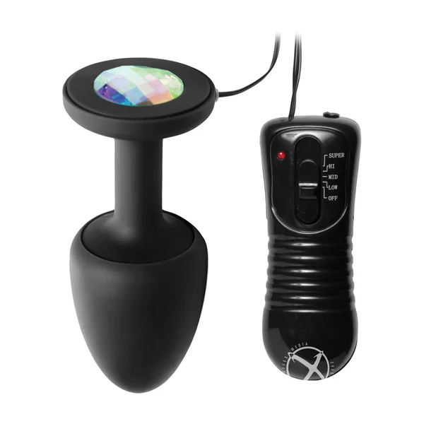 Master Series Paragon Gem Accented Vibrating Anal Plug