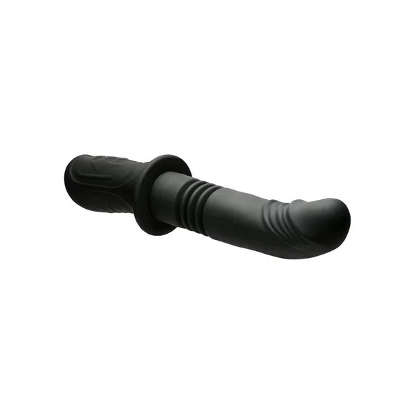 Master Series Power Thrust Rechargeable Thrusting Silicone Vibrator – Black