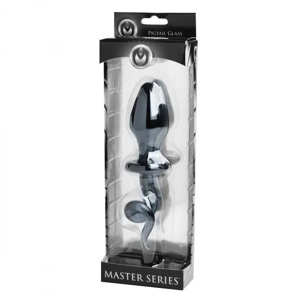 Master Series Swine Pig Tail Glass Anal Plug