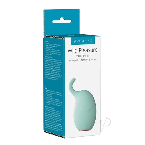 ME YOU US Wild Pleasure Trunk Vibrating Rechargeable Silicone Stimulator - Teal