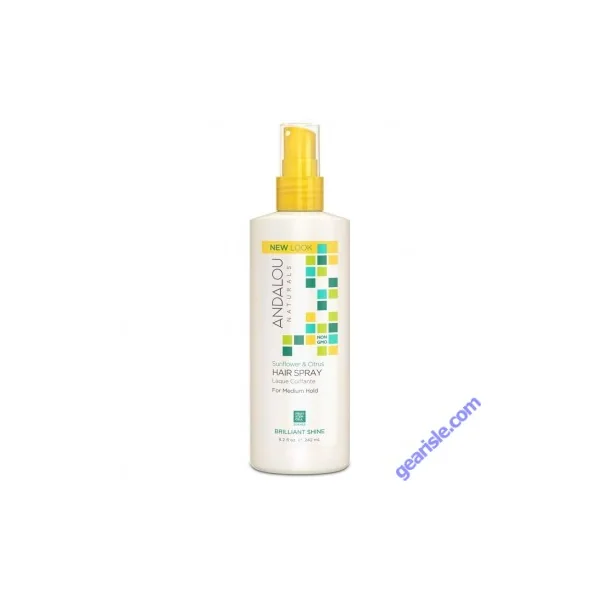 Medium Hold Hair Spray Sunflower Citrus 8.2 fl oz Andalou Naturals