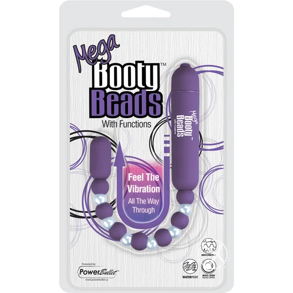 Mega Booty Beads Vibrating Anal Beads - Purple