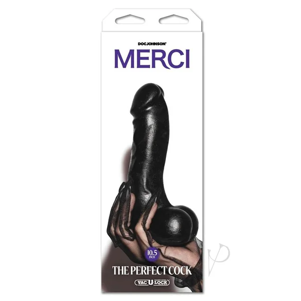 Merci The Perfect Cock with Removal Vac-U-Lock Suction Cup 10.5in - Black