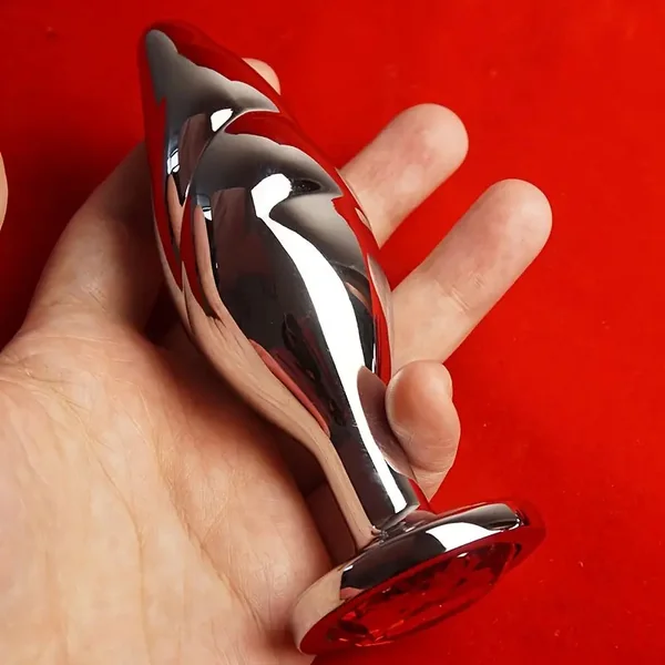 Metal Butt Plug With Crystal Base Anal Training Trainer Love Sex Toy