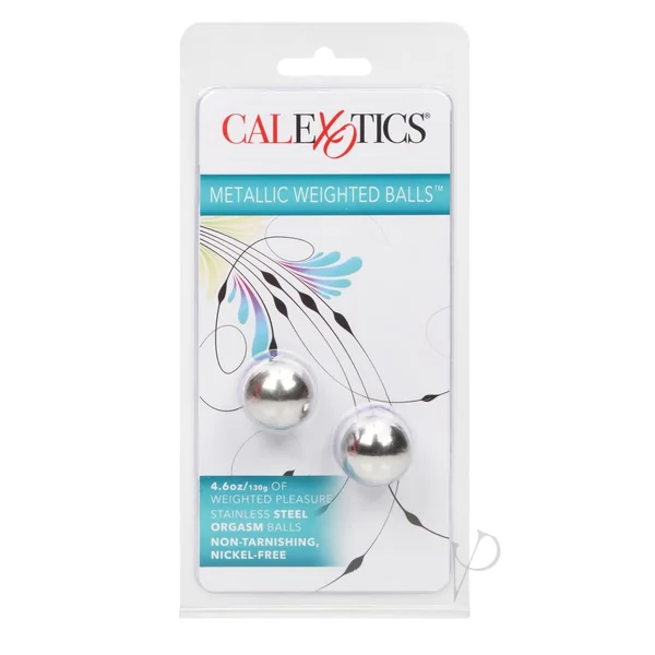 Metallic Weighted Orgasm Kegel Balls - Silver