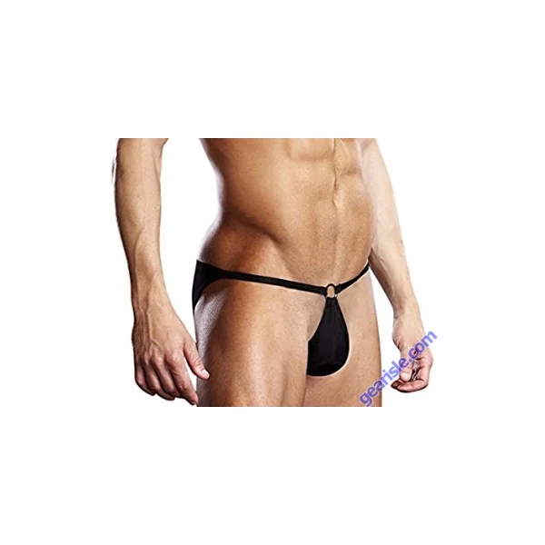 Microfiber Pouch Bikini with Metal Ring Blue Line BLM022
