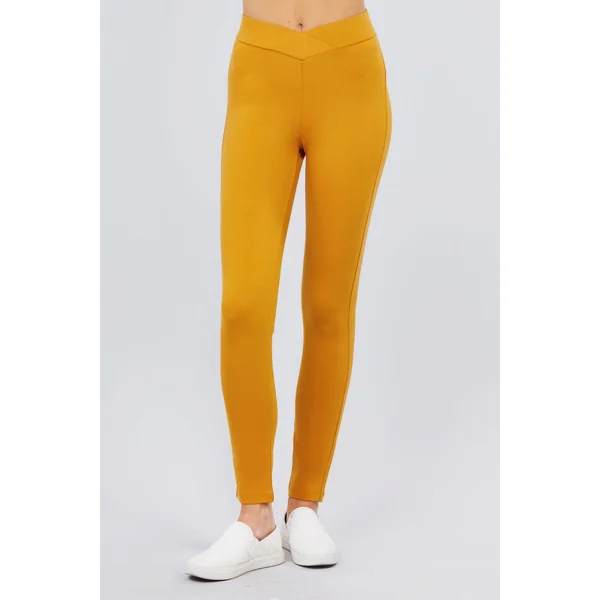 Mid-rise Ponte Pants