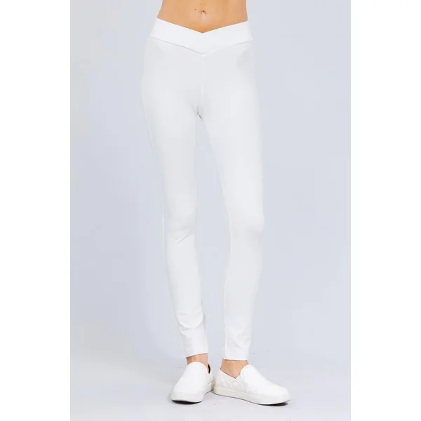 Mid-rise Ponte Pants