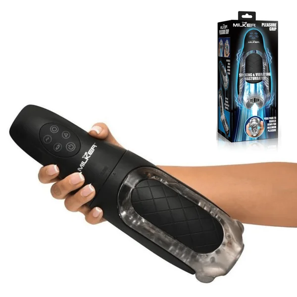 Milker Pleasure Grip Sucking and Vibrating Masturbator