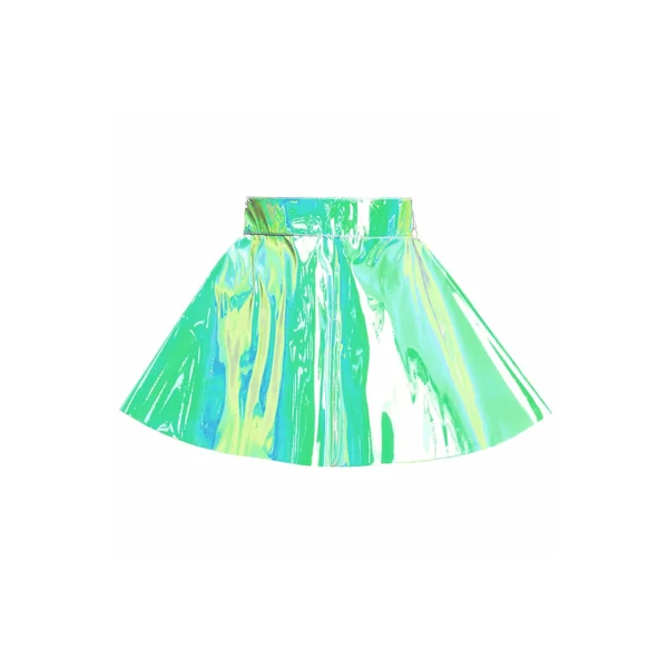 Mint Green Holo Skater Skirt
