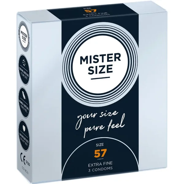 MISTER SIZE – CONDOM SIZE L 57 MM (3 UNITS)