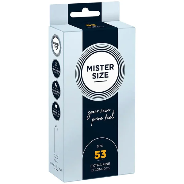 MISTER SIZE – CONDOM SIZE M 53 MM (10 UNITS)