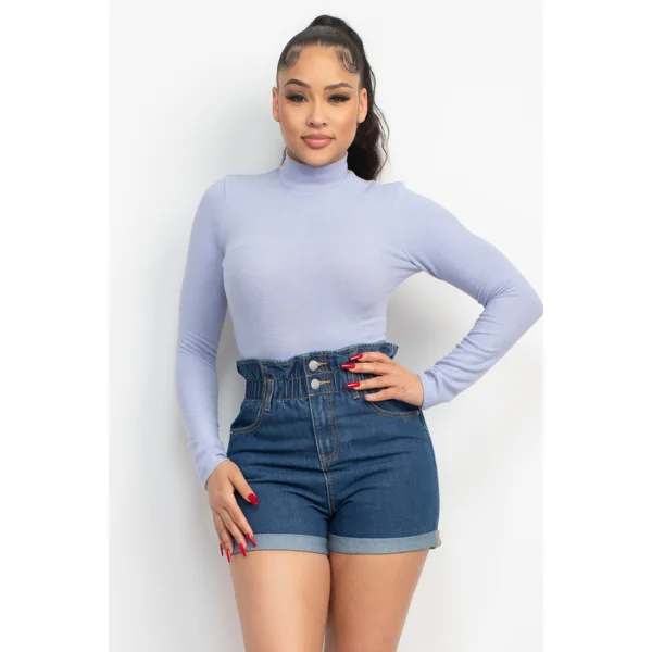 Mock Neck Long Sleeve Top