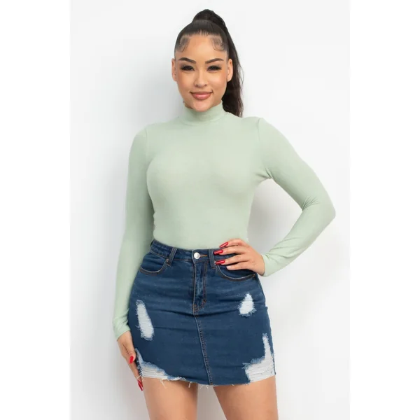 Mock Neck Long Sleeve Top