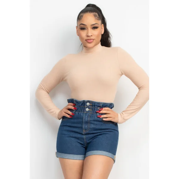 Mock Neck Long Sleeve Top