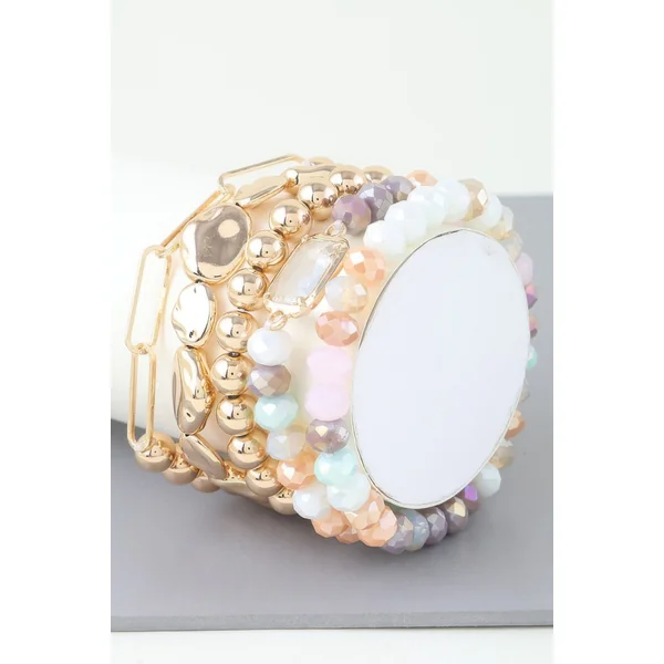 Multicolor Crystal Beaded Bracelet