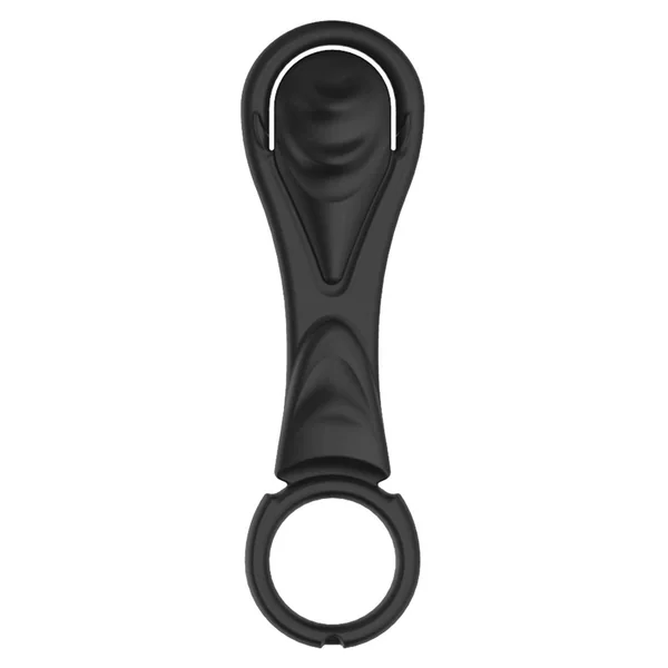 My Cockring Ribbed Shaft Silicone Cock Ring – Black