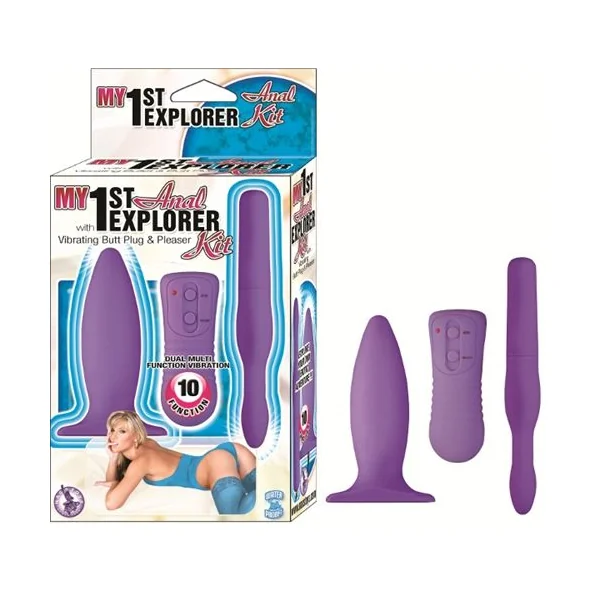 My First Anal Explorer Kit Lavender with Dual Vibrations Set