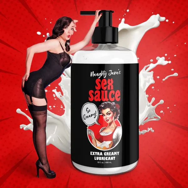 Naughty Jane's Creamy Cum Sex Sauce Lubricant 16oz