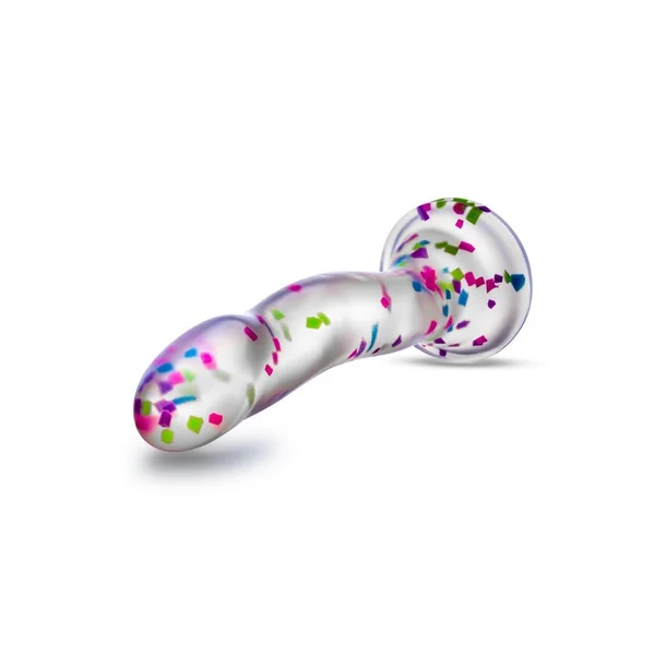 Neo Elite Glow in the Dark Silicone Hanky Panky Dildo 7.5in – Confetti Multicolor