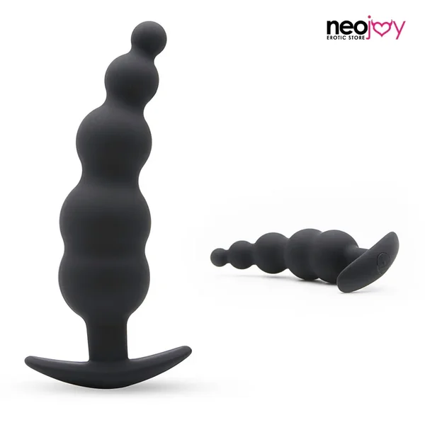 Neojoy Smooth Beaded Prober Silicone Hypoallergenic Butt Plug Prostate Massager – P-Spot Anal Stimulation Beads – Adult Sex Toy