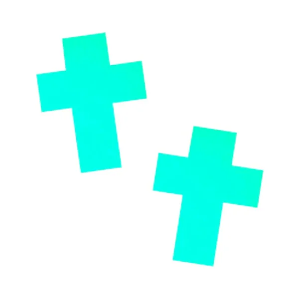 Neva Nude - Glow-in-the-Dark Crucifix Pasties Set