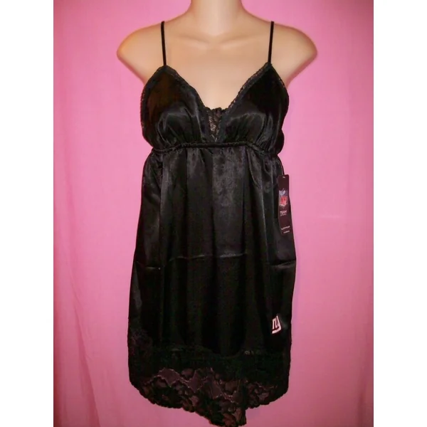 NFL NY Giants Satin and Lace Chemise Sleepwear