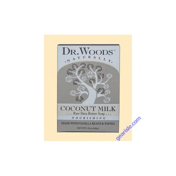 Nourishing Coconut Milk Shea Butter Soap Dr. Woods Cruelty Free 5.25 Oz