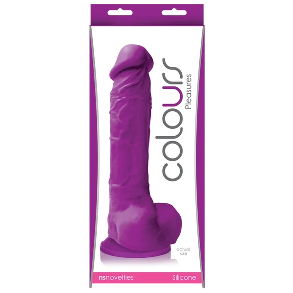 NS Novelties Colours Pleasures 8" Dildo w/Suction Cup - Purple