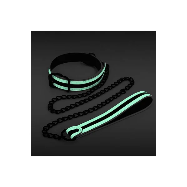 NS Novelties - GLO Bondage - Collar & Leash