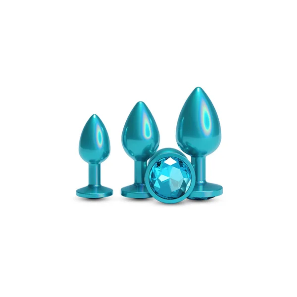 NS Novelties - Rear Assets - 3 Pc Iridescent Aluminum Anal Training Kit