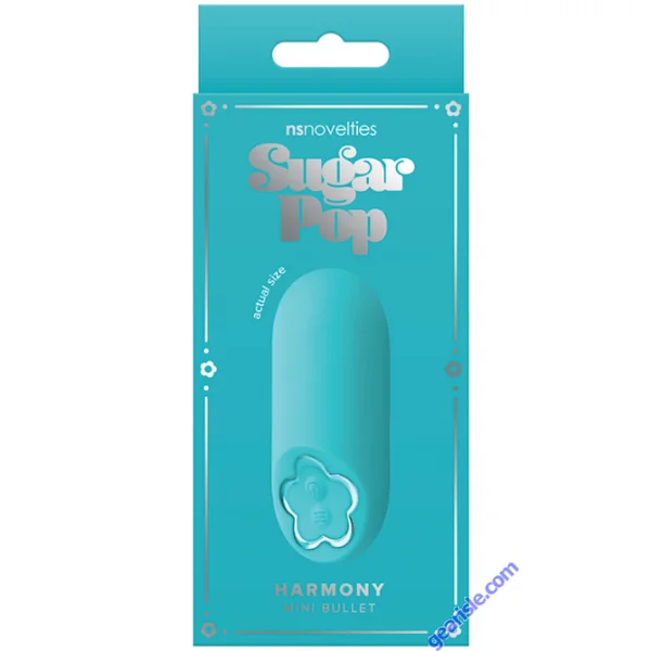 NS Sugar Pop Harmony Teal 8 Patterns Rechargeable Silicone Vibrator