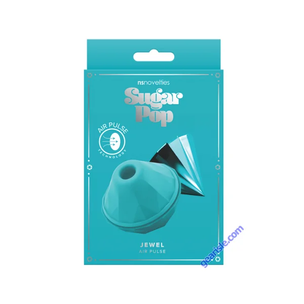 NS Sugar Pop Jewel Air Pulse Vibrator Rechargeable Silicone Teal