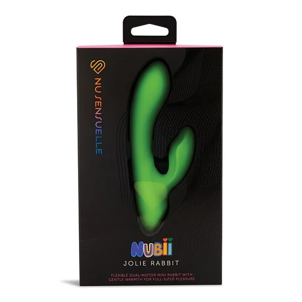 Nu Sensuelle Jolie Nubii Rechargeable Silicone Mini Heating Rabbit - Lime Green